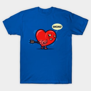 Funny Kawaii Heart Valentine Love Original Cartoon For Valentine's Day T-Shirt